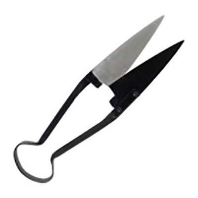 Black handled double bow sheep shears