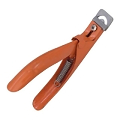 Orange plier style pet nail clippers with safety guard